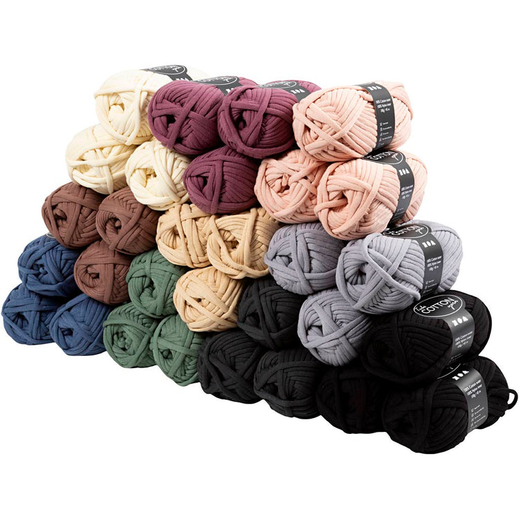 Fil textile Creativ company, l: 45 m, différentes couleurs, 100 pelotes 1 boîte