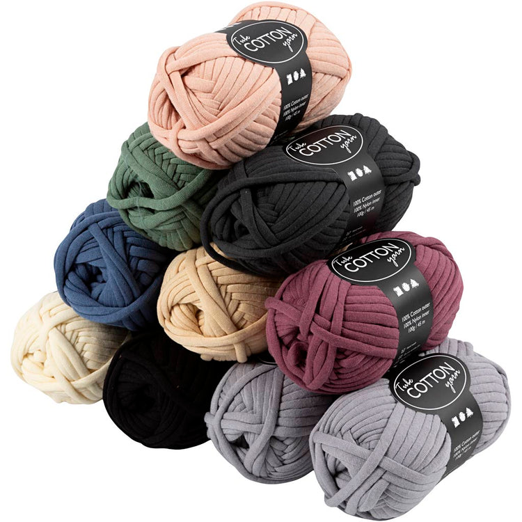 Fil textile Creativ company, l: 45 m, les couleurs peuvent varier, différentes couleurs, 10x100 gr 1 boîte