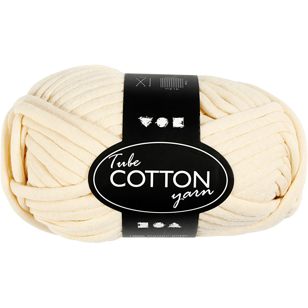 Fil textile Creativ company, l: 45 m, blanc cassé, 100 gr 1 pelote