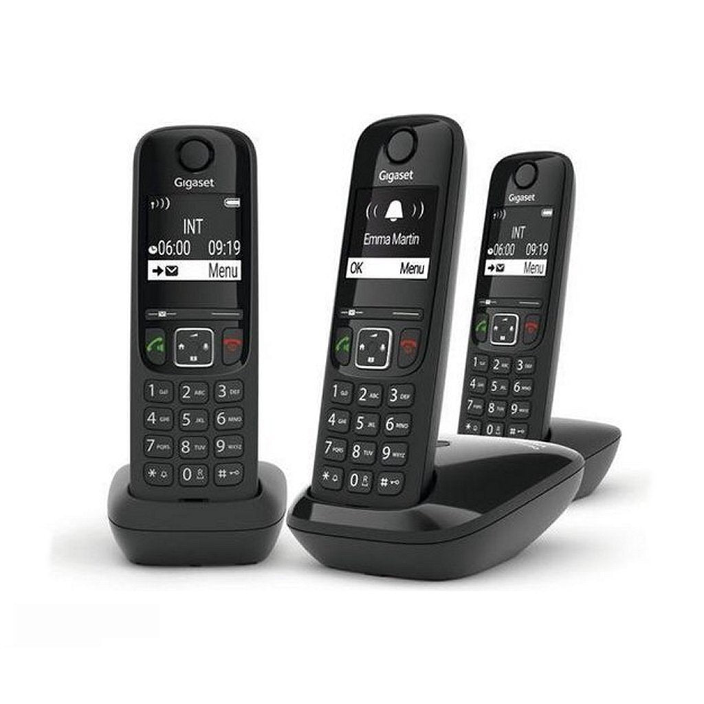 Gigaset Gigaset AS690R DECT Téléphone noir