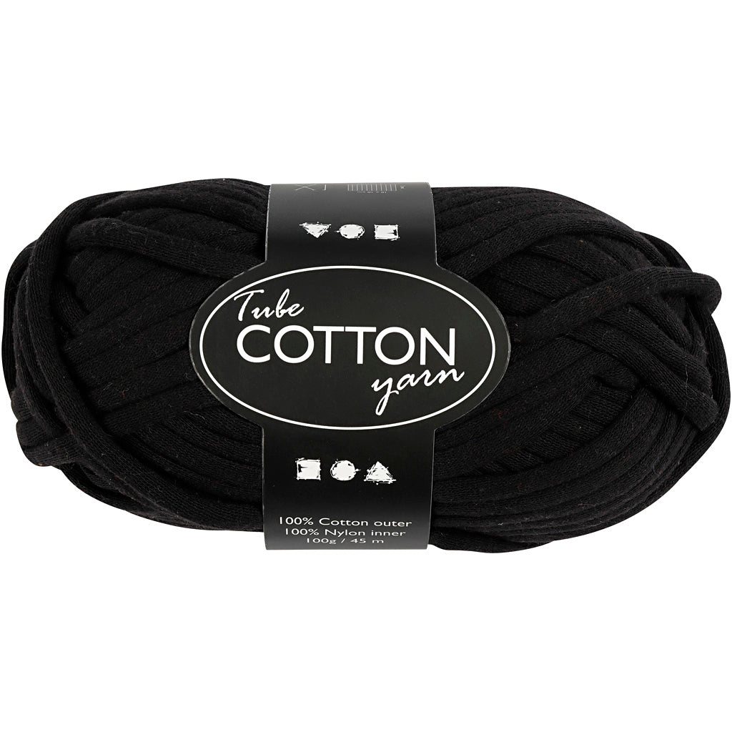 Fil textile Creativ company, l: 45 m, noir, 100 g 1 pelote