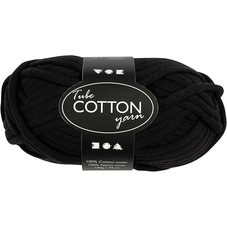 Fil textile Creativ company, l: 45 m, noir, 100 g 1 pelote