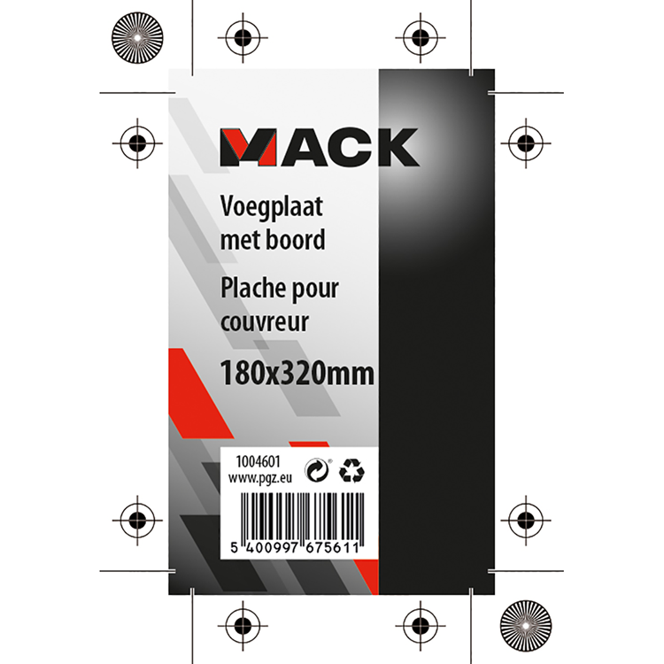 Mack 1004601 - plaque de joint avec planche 180x320mm | 5 pièces