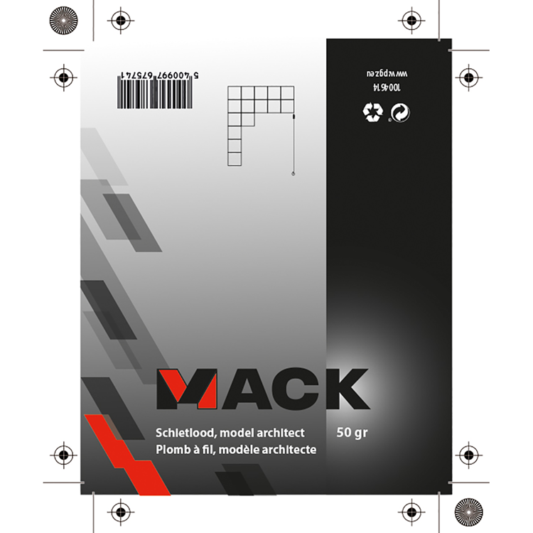 Mack 1004614 - fil à plomb 50gr | 4 pièces