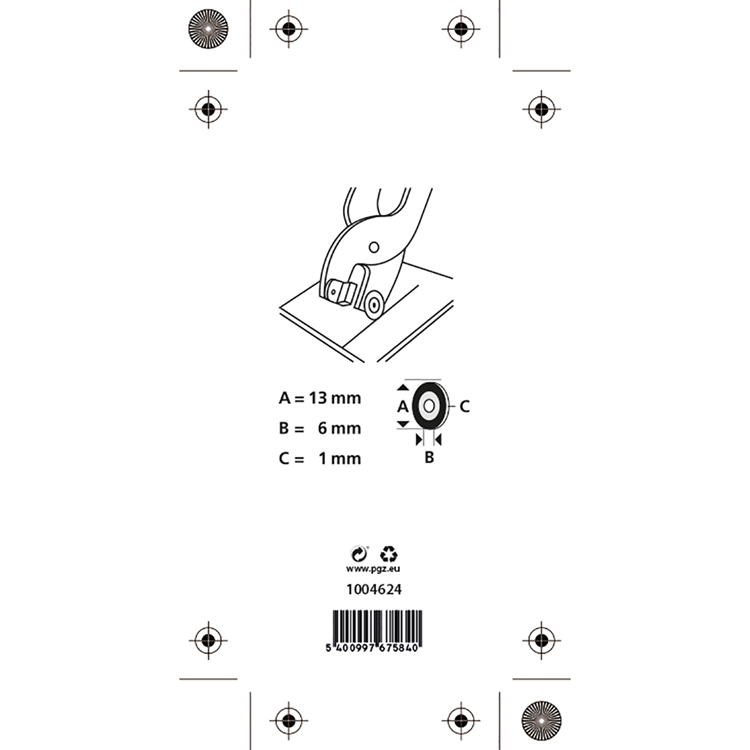 Mack 1004624 - pince coupante à carrelage à molette de rechange ø13mm | 3 pièces