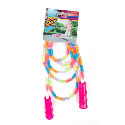 Corde de saut toys toi-toys avec des perles colorées, 280 cm