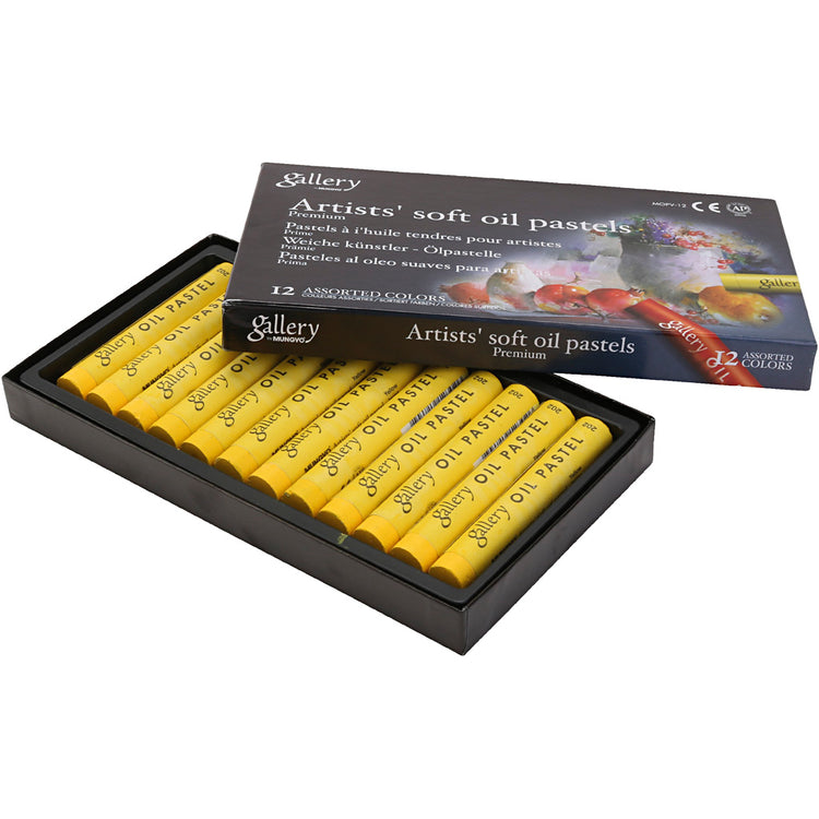 Paste d'huile de galerie, L: 7 cm, D 11 mm, épaisseur 11 mm, jaune, 12 pièces 1 boîte