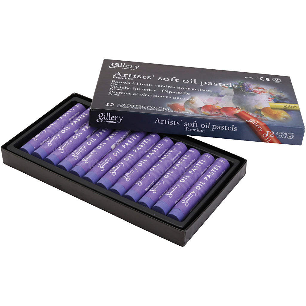 Pâte d'huile de galerie, L: 7 cm, D 11 mm, épaisseur 11 mm, violet, 12 pièces 1 boîte