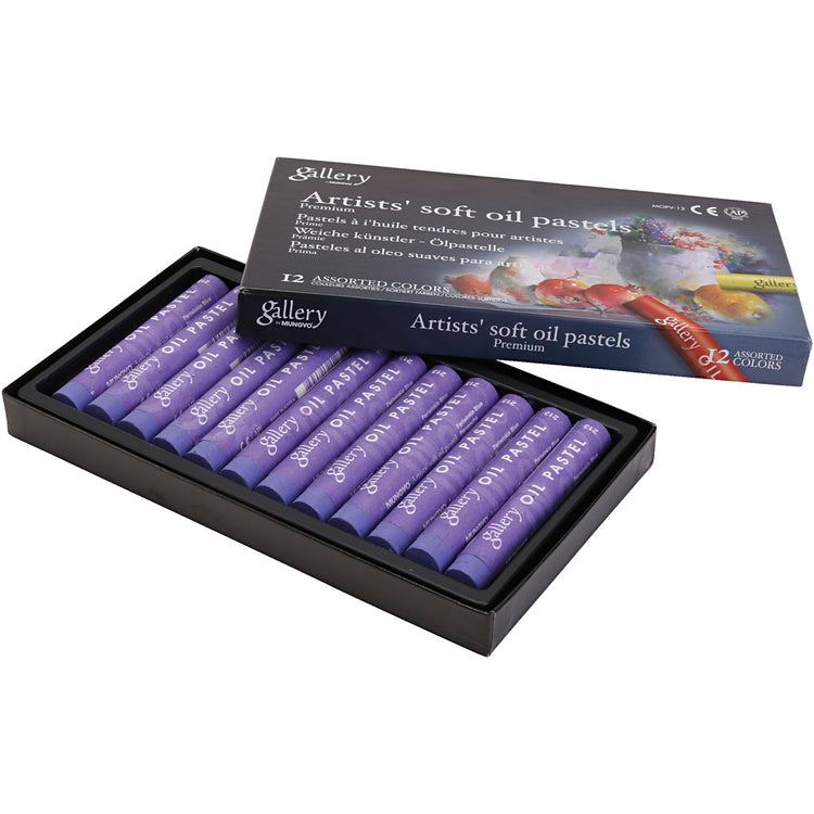 Pâte d'huile de galerie, L: 7 cm, D 11 mm, épaisseur 11 mm, violet, 12 pièces 1 boîte