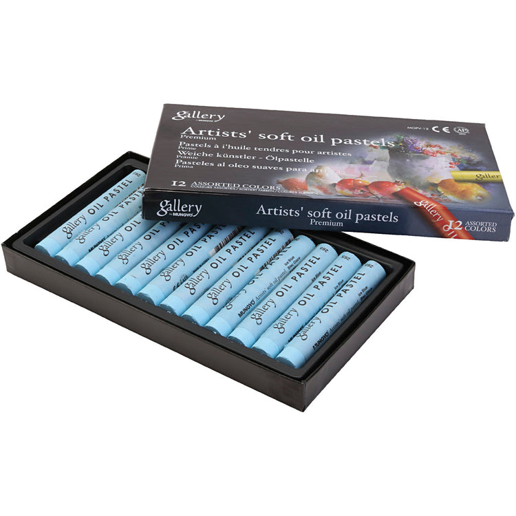Paste d'huile de galerie, L: 7 cm, D 11 mm, épaisseur 11 mm, bleu glace, 12 pièces 1 boîte