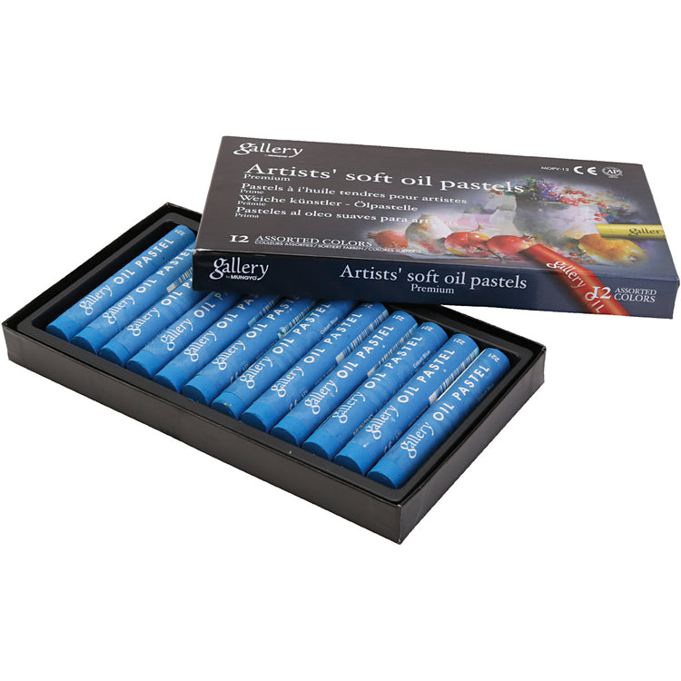 Paste d'huile de galerie, L: 7 cm, D 11 mm, épaisseur 11 mm, bleu cobalt, 12 pièces 1 boîte