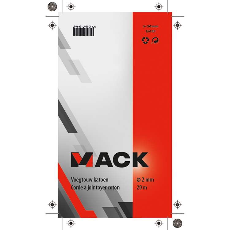 Mack 1014951 - corde à joint en coton 2mm-20m | 5 pièces