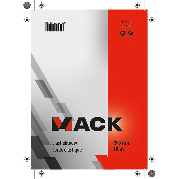 Mack 1014961 - brin de corde élastique 6mm 10m | 5 pièces
