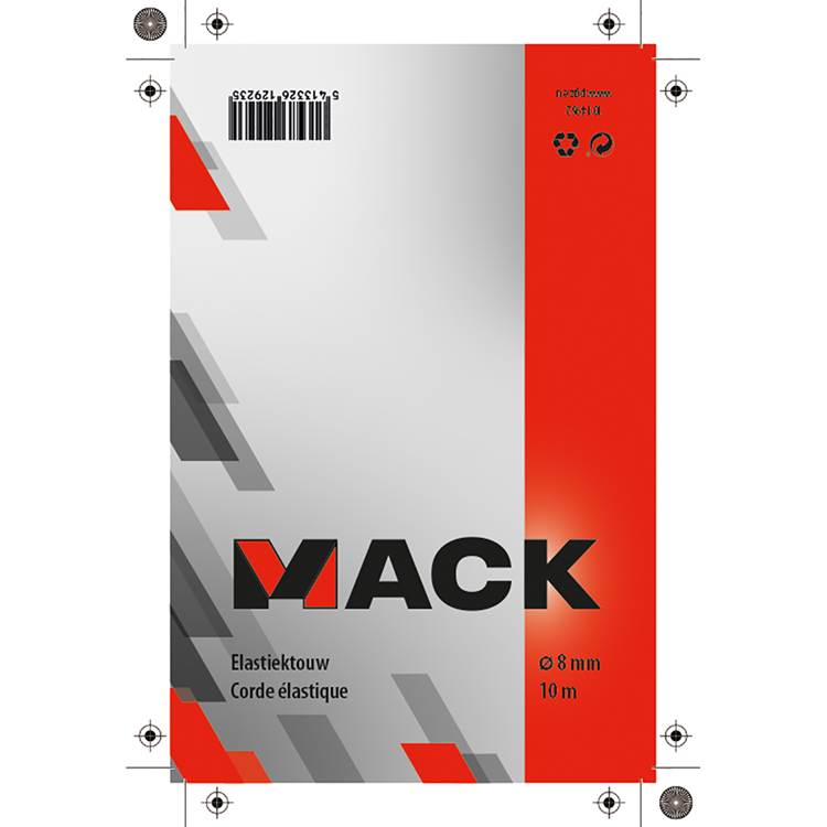 Mack 1014962 - toron de corde élastique 8mm 10m | 5 pièces