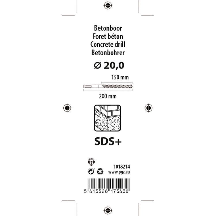 Mack 1018214 - marteau perforateur sds + 20x200mm | 5 pièces