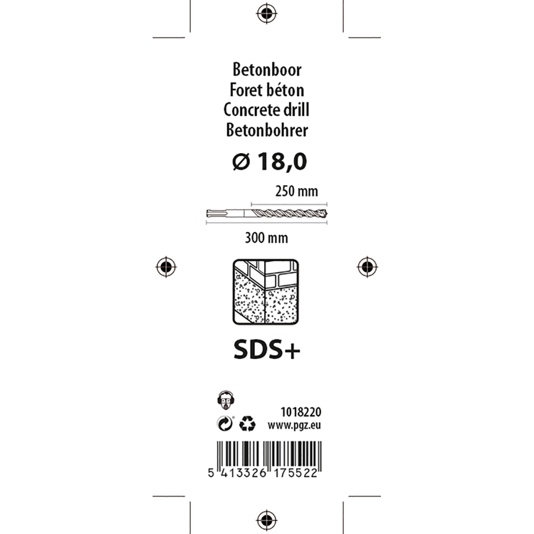 Mack 1018220 - marteau perforateur sds + 18x300mm | 5 pièces