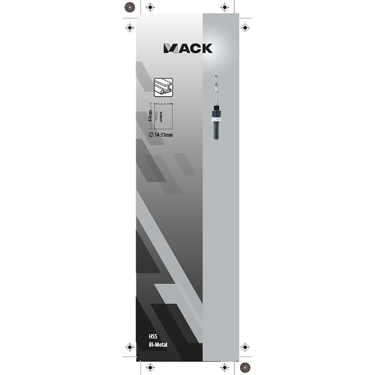 Mack 1018364 - porte-scie cloche à verrouillage rapide ø 14-30mm | 3 pièces