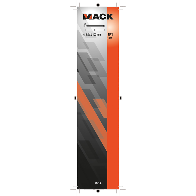 Mack 1017126 - clou tête plate 180 gr 4,0 x 100 mm | 10 pièces