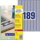 Etiquettes avery l6008 argent 25,4 x 10 mm