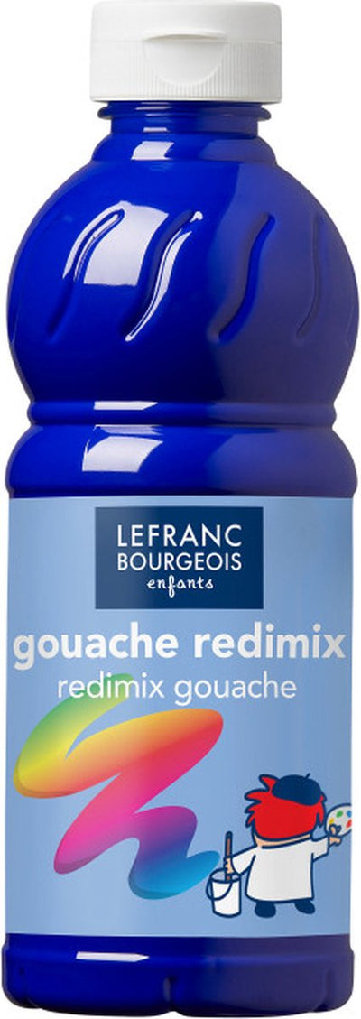 Lefranc bourgeois l b peinture gouache redimix bleu brillant 500ml