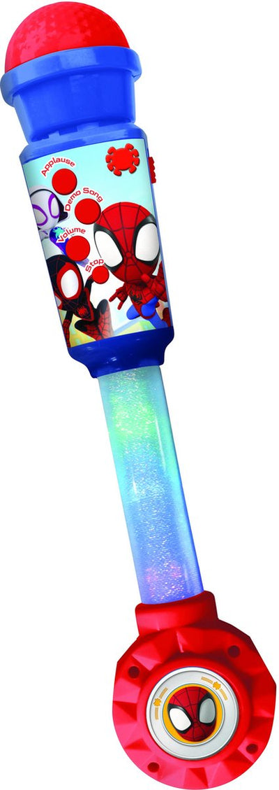 Microphone lumineux Lexibook spider-man avec haut-parleur (aux-in), mélodies et effets sonores