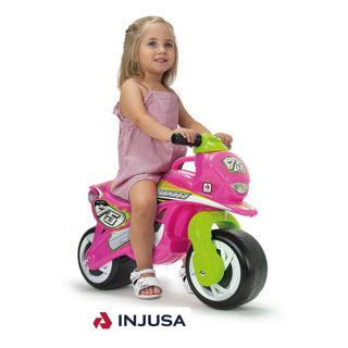 Injusa Tundra coulant des filles à moteur 69 cm rose vert