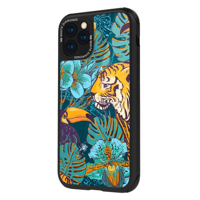 Diamants blancs diamants blancs couvrent le tigre iPhone 11