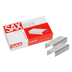 Agrafes sax argent 24 6 acier 1 000 pièces 25 feuilles