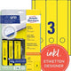 Étiquettes de dos de fichier avery zweckform jaune 60 morceaux de papier