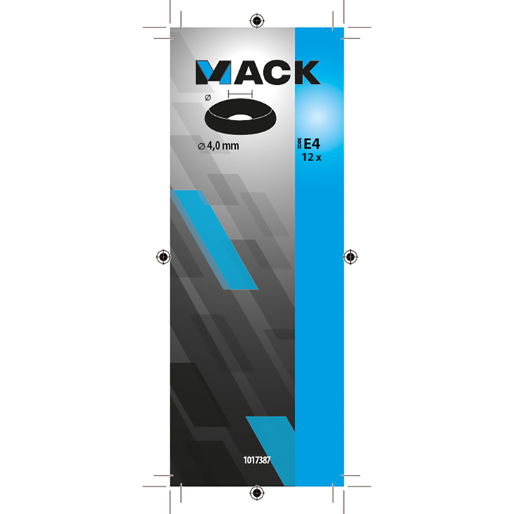 Mack 1017387 - anneau de carénage pour gâchis de vis à bois. verne. 12 pièces 4,0 mm | 10 pièces