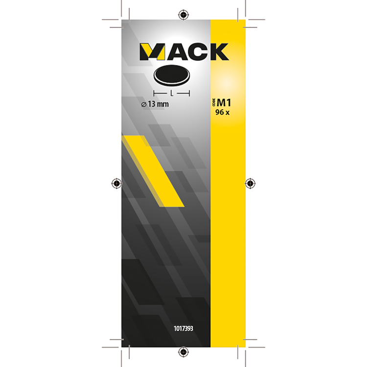 Mack 1017393 - capuchon autocollant hêtre artificiel 96pcs 13 mm | 10 pièces