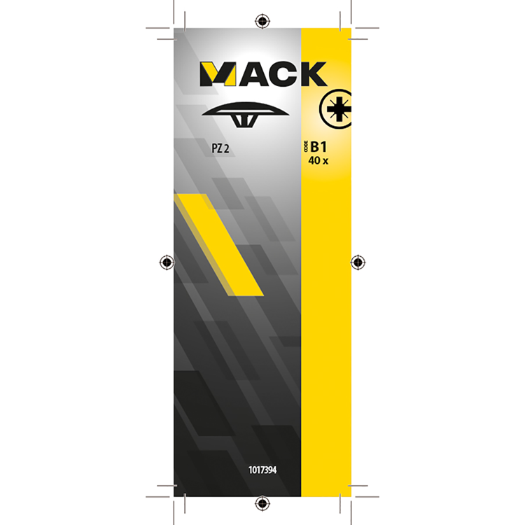 Mack 1017394 - capuchon pour vis pz plastique blanc 40 pcs pz 2 | 10 pièces