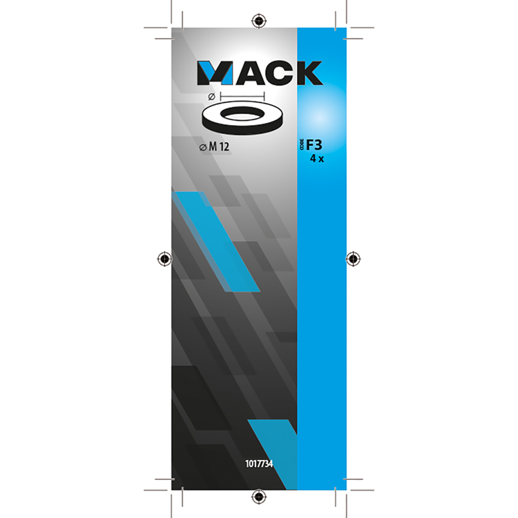 Mack 1017734 - rondelle nylon 4 pcs m12 | 10 pièces