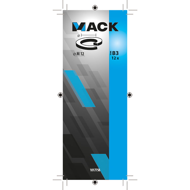 Mack 1017758 - rondelle élastique acier galvanisé 12 pcs m 12 | 10 pièces