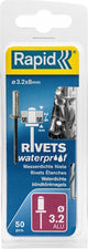 Rivet aveugle étanche Rapid ø 3,2 x 8 mm 50 pièces + foret