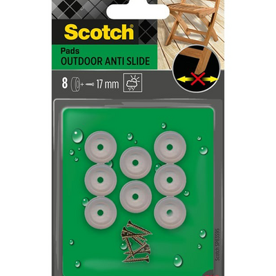 3m 1070710 - patins antidérapants scotch® extérieur à visser transparent ø 17 mm | 16 pièces