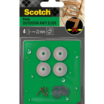 3m 1070697 - patins antidérapants extérieurs scotch® à visser transparents, ø 22 mm | 16 pièces