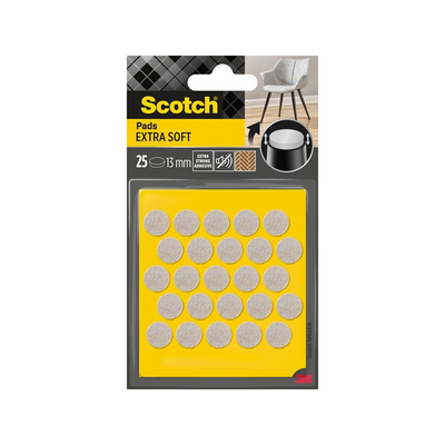 3m 1070702 - patins en feutre extra doux scotch® autocollants beige, ø 13 mm | 11 pièces