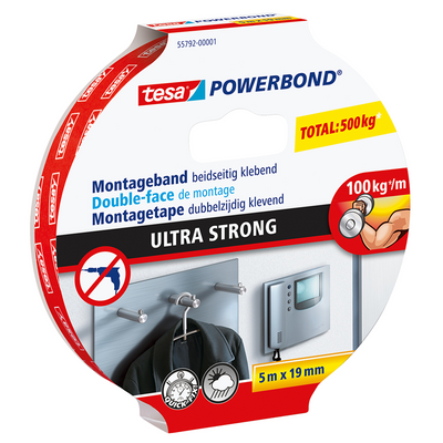 Tesa 1039440 - ruban de montage pwrbond 5:19 mm | 10 pièces
