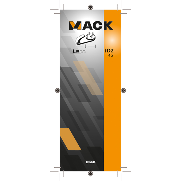 Mack 1017844 - crochet à béton plastique 4pcs 30mm | 10 pièces