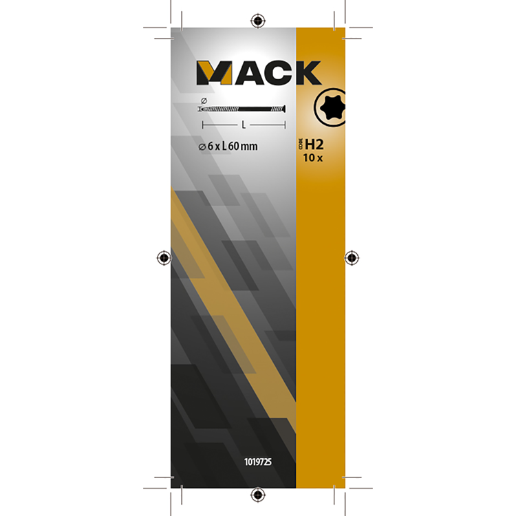 Mack 1019725 - vis de réglage galvanisée 10 pcs 6 x 60 mm | 10 pièces