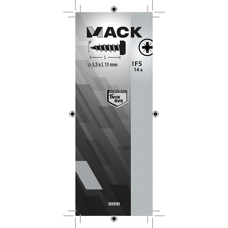 Mack 1019781 - vis autotaraudeuse culasse a2 14 pcs 3,5 x 13 mm | 10 pièces