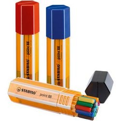 Abi stylos fineliner stlo point 88 assortiment de couleurs 20 pièces
