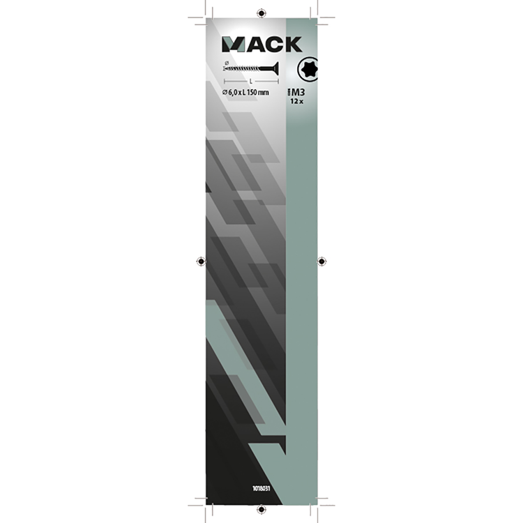 Mack 1018031 - spainplschr.vzkop-auto-assemblage plaqué jaune 12 pièces 6,0 x 150 mm | 5 pièces