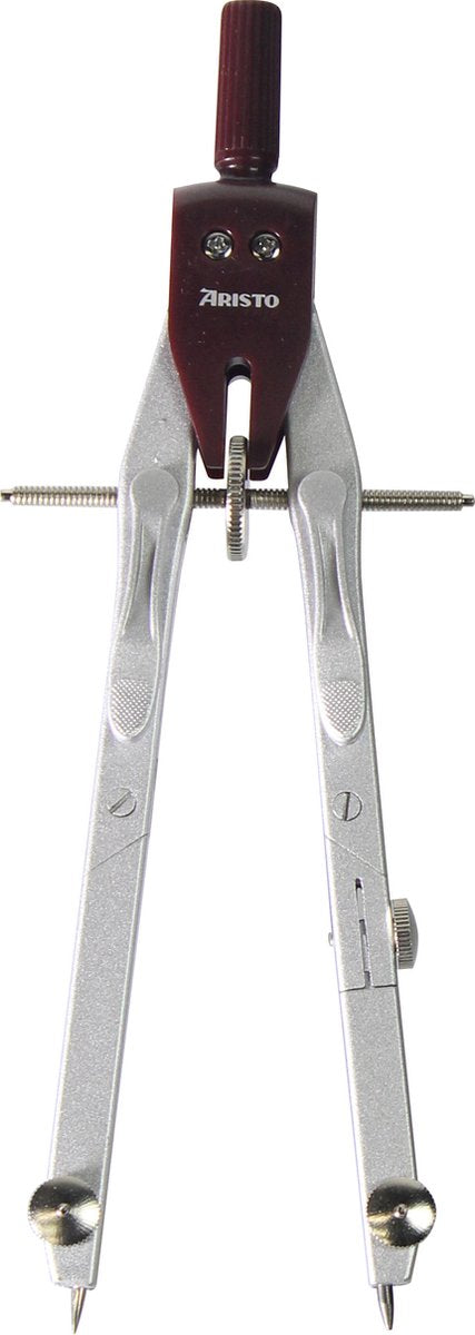 Boussole à réglage rapide Aristo - géocollège - longueur 170 mm - diamètre 340 mm - rouge vin - ar-55441