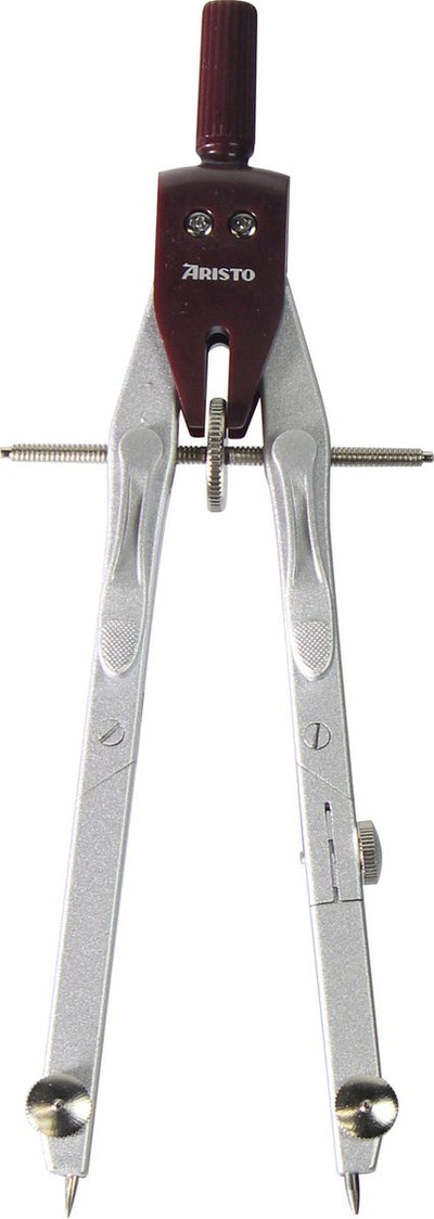 Boussole à réglage rapide Aristo - géocollège - longueur 170 mm - diamètre 340 mm - rouge vin - ar-55441