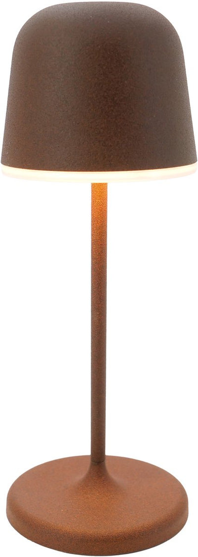 Lampe de table Eglo manièrea-s - lampe sur piquet - rechargeable (jusqu'à 28 heures de lumière) - 20 cm - brun rouille blanc - sans fil - dimmable - intérieur et extérieur
