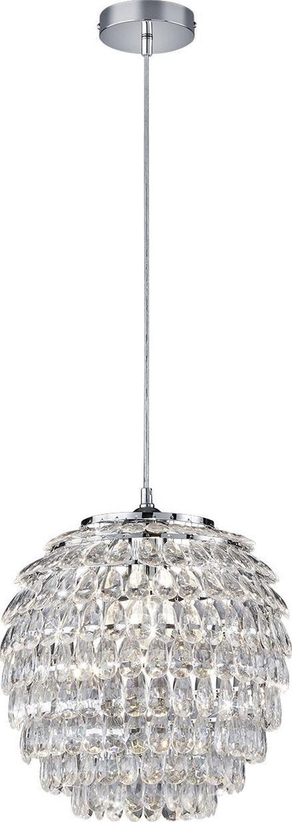 Rl live your light reality petty - lampe suspendue - chrome - excl. 1x e27 4 w - montage au plafond - réglable en hauteur