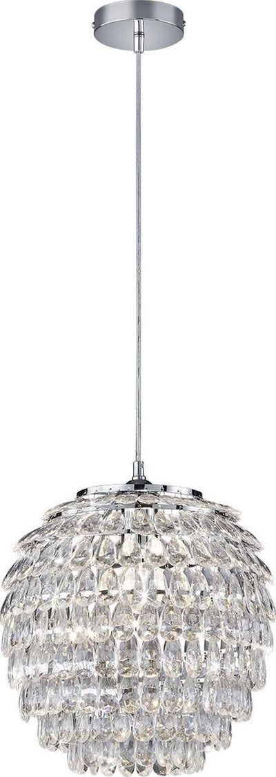 Rl live your light reality petty - lampe suspendue - chrome - excl. 1x e27 4 w - montage au plafond - réglable en hauteur