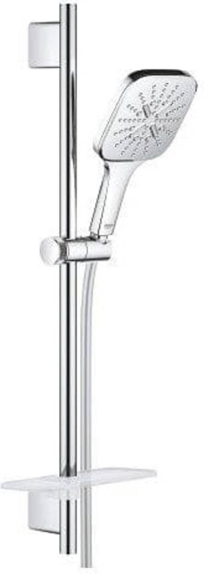 Ensemble de tringle de douche Grohe rainshower smartactive cube 130 - économie d'eau - avec porte-savon - chrome